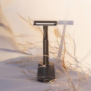 Rasoir de sûreté + socle de rangement Noir